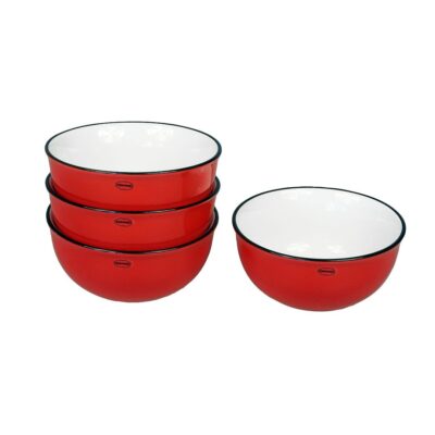 retro serveer schaaltje keramiek rood