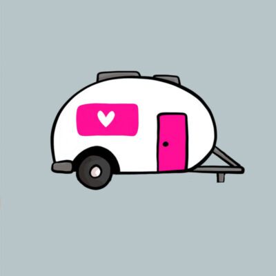 tegeltje met caravan