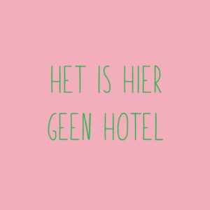 tegeltje roze met quote