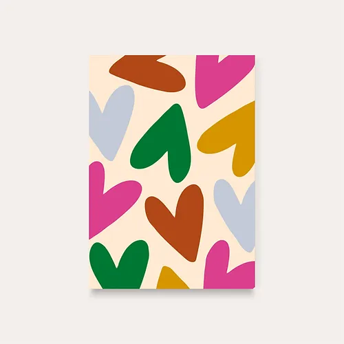 Harten - liefde - kaart A6 - Afbeelding 2