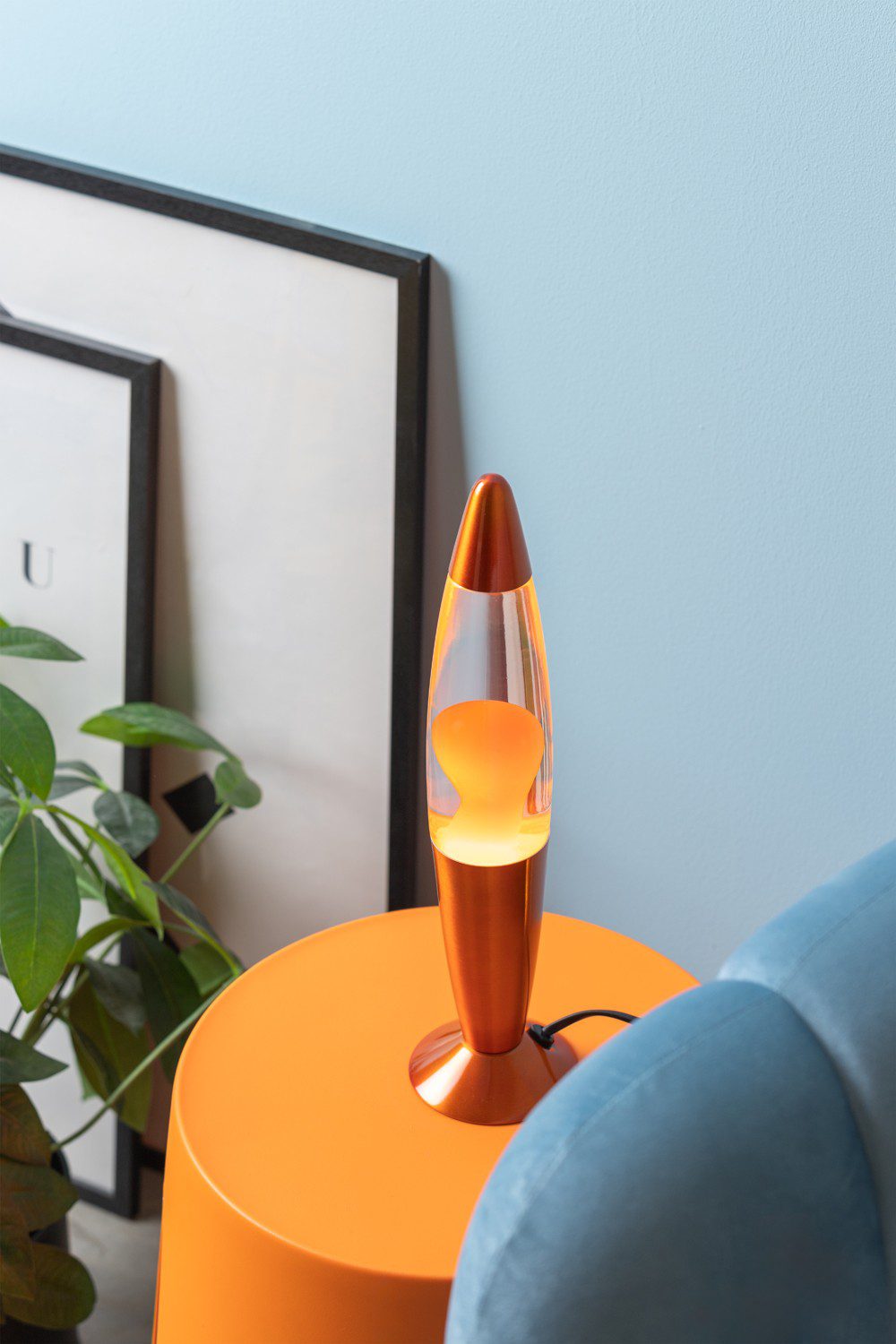 Lavalamp Retro Blauwgroen 42cm - Sfeervolle Kosmos Lamp Met G9 Lamp