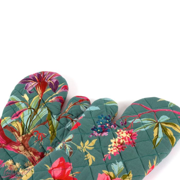 Ovenwanten - Paradise - Emerald Blauw - set van 2 - Imbarro - Afbeelding 2