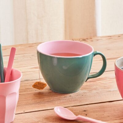 Melamine mok met oor - Groen - 550 ml - Rice