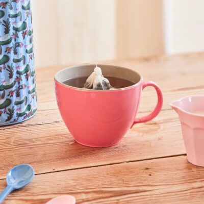 Melamine mok met oor - Koraal - 550 ml - Rice