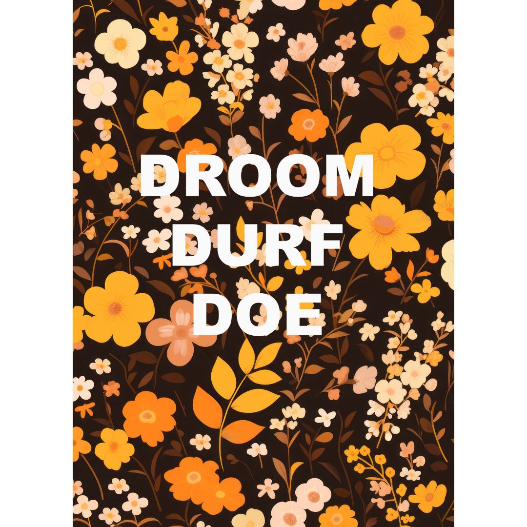 poster A4 inspiratie retro bloemen