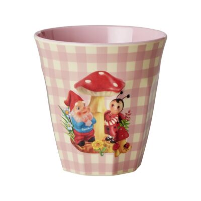 Melamine beker medium - Love Therapy Gnome - Rice