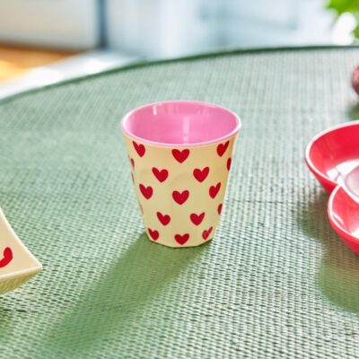 Melamine Espresso cup - Darling Hearts - Rice