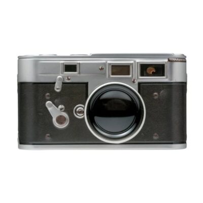 retro opbergblikje in de vorm van vintage foto camera