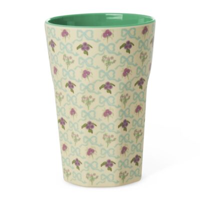 beker large melamine met strikjes en bloemen