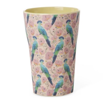 Large cup melamine met exotische vogels