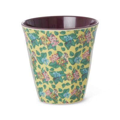 beker van melamine met bloemen
