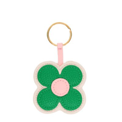 sleutelhanger bloem daisy vegan leer