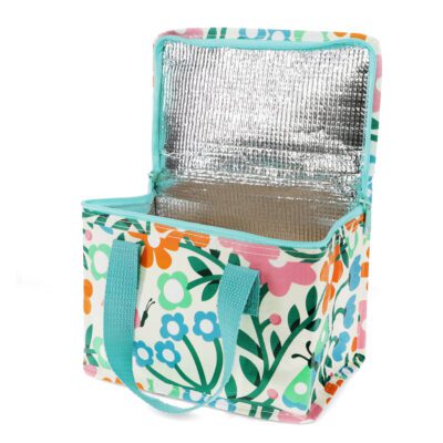 klein koeltasje voor blikjes of picknick met bloemen