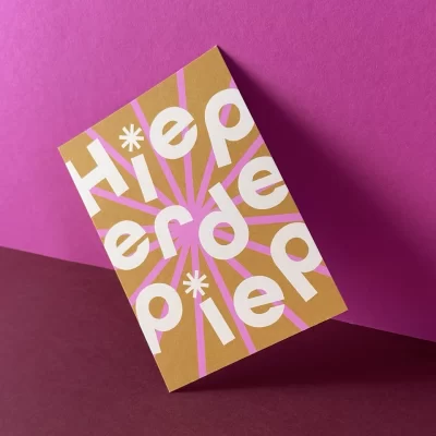 kaart hieperdepiep geel A6