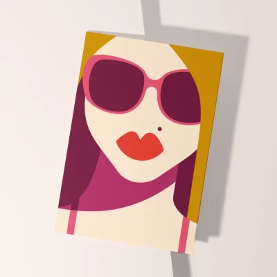 wenskaart mon cheri print in parijse stijl formaat A6