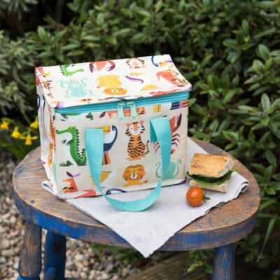 koeltasje voor de lunch van kinderen met schattige wilde dieren print