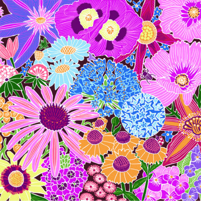 papieren servetten met kleurrijke bloemenprint 20 stuks