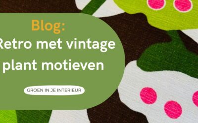 Vintage plantmotieven en huidige retro producten