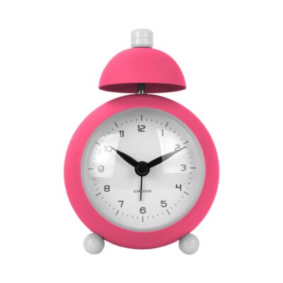 alarm klokje retro in helder roze van merk karlsson