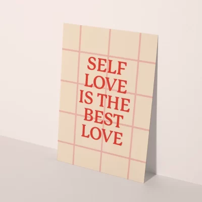 kaart self love voor zelfvertrouwen