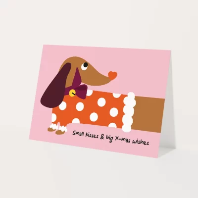 kerstkaart met tekkel