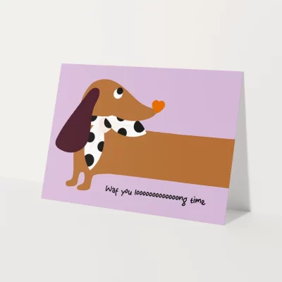 wenskaart met tekkel