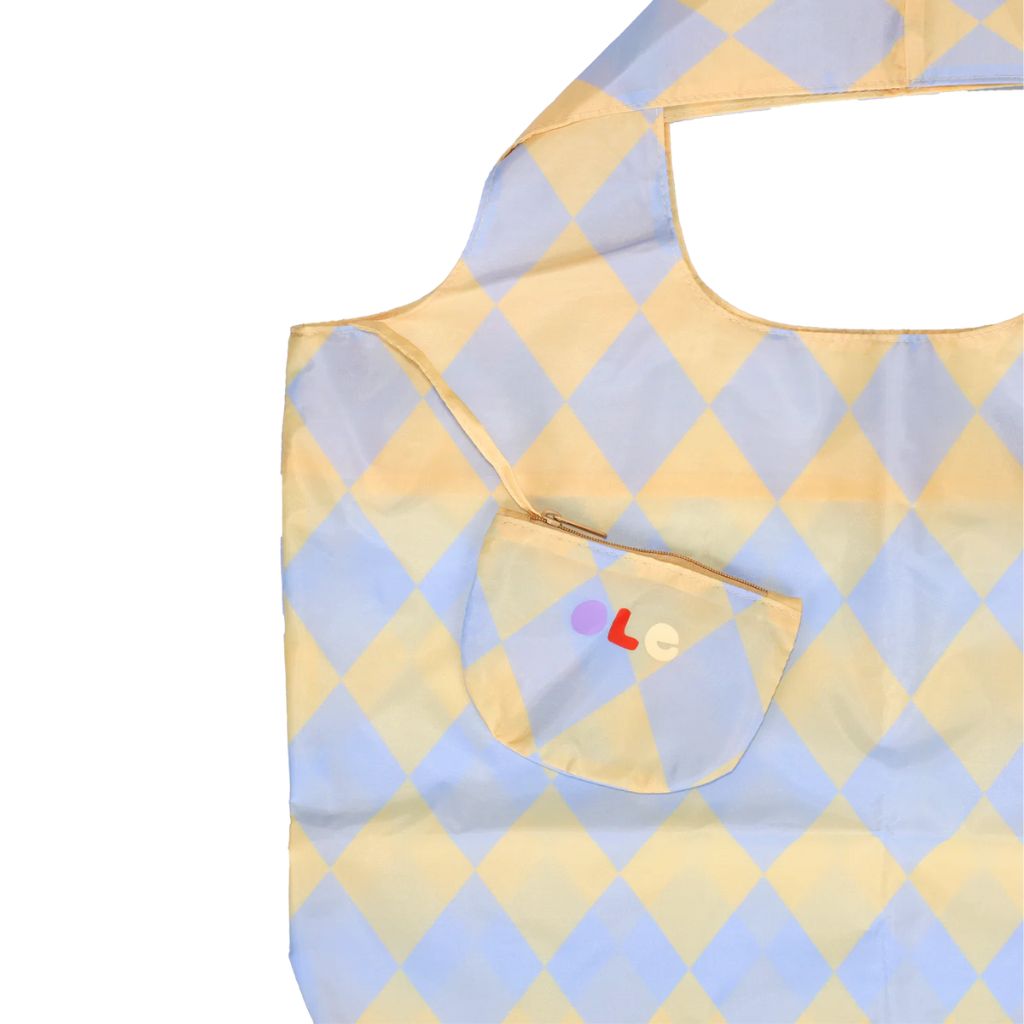 opvouwbaar tasje met ruit print