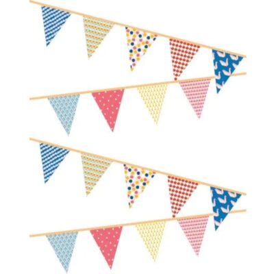 duurzame vlaggenlijn 8 meter met kleurrijke vlaggen