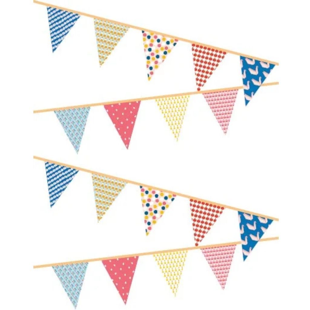 duurzame vlaggenlijn 8 meter met kleurrijke vlaggen