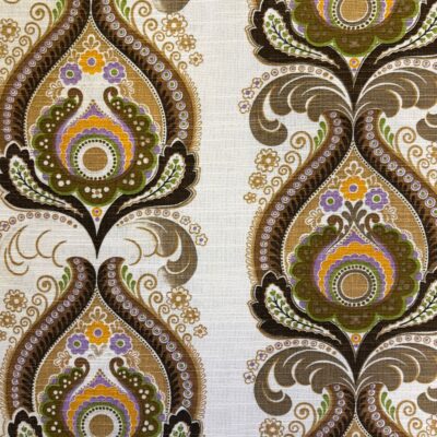vintage stof met paisley patroon in rustige kleuren