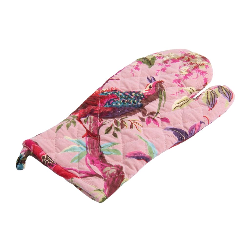 ovenwant met lichtroze paradise print