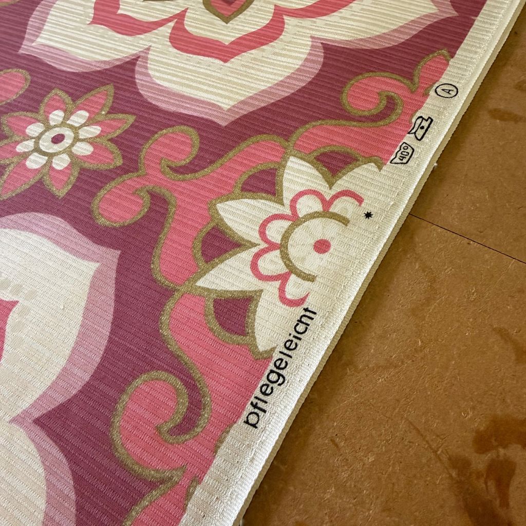 vintage stof roze met bloemen