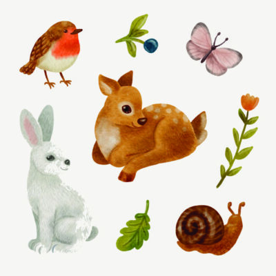 tegeltje met print van dieren