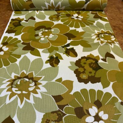 Aristo vintage stof met groene bloemen