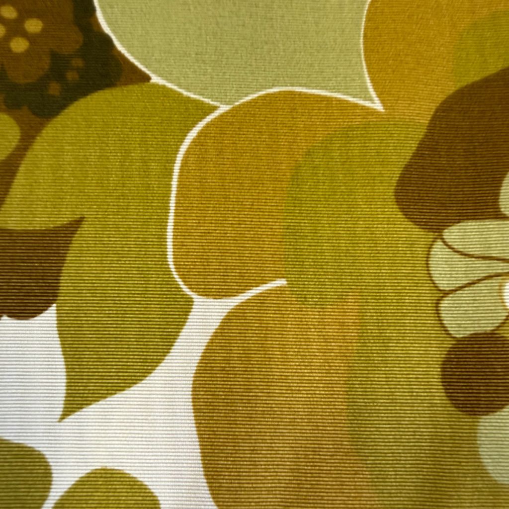 groene bloemenstof vintage