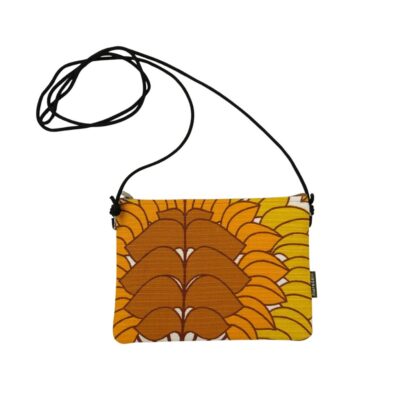 schoudertasje met gele bloem vintage stof