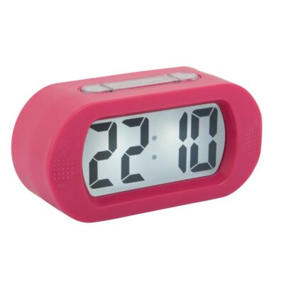 roze digitale wekker retro