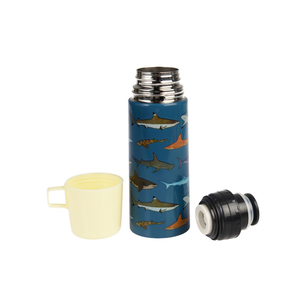 shark thermosfles van rvs met beker