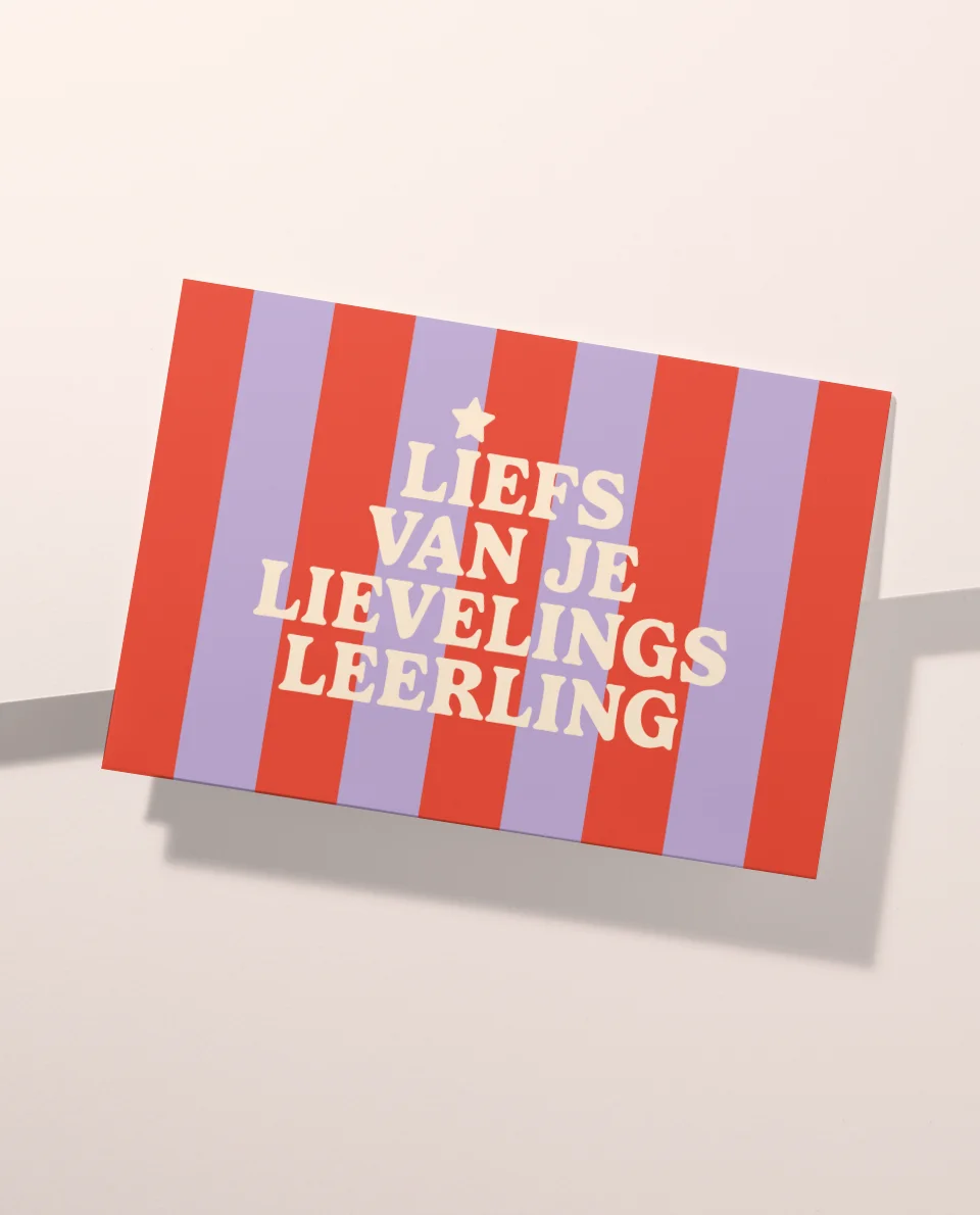 grappige kaart met quote liefs van je lievelings leerling