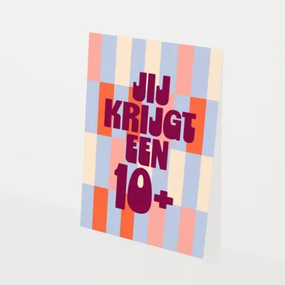 compliment kaart met quote jij krijgt een 10+