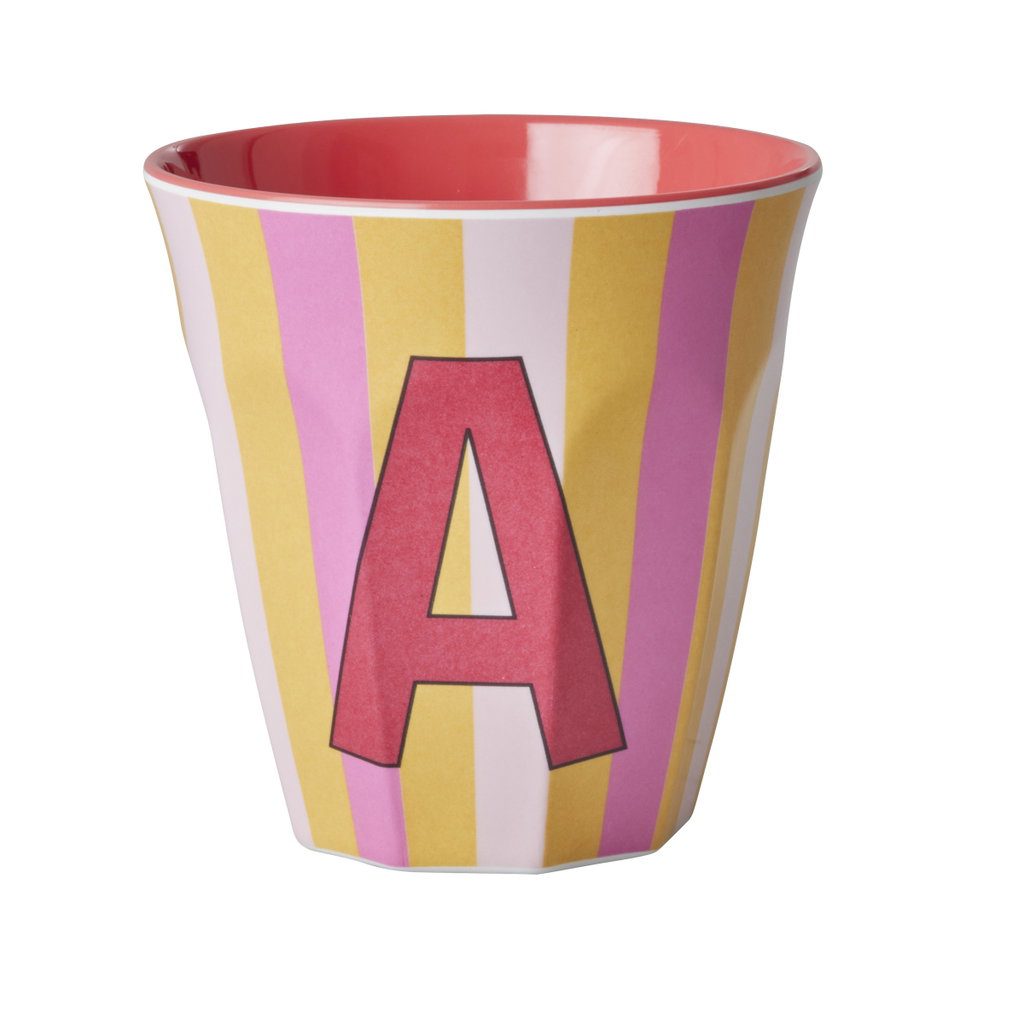 Letter beker Alfabet - Roze gestreept - Melamine - Rice - Afbeelding 5
