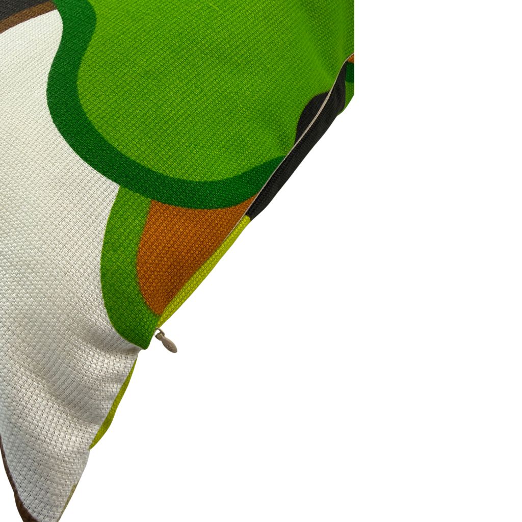 detail handgemaakt kussen groen