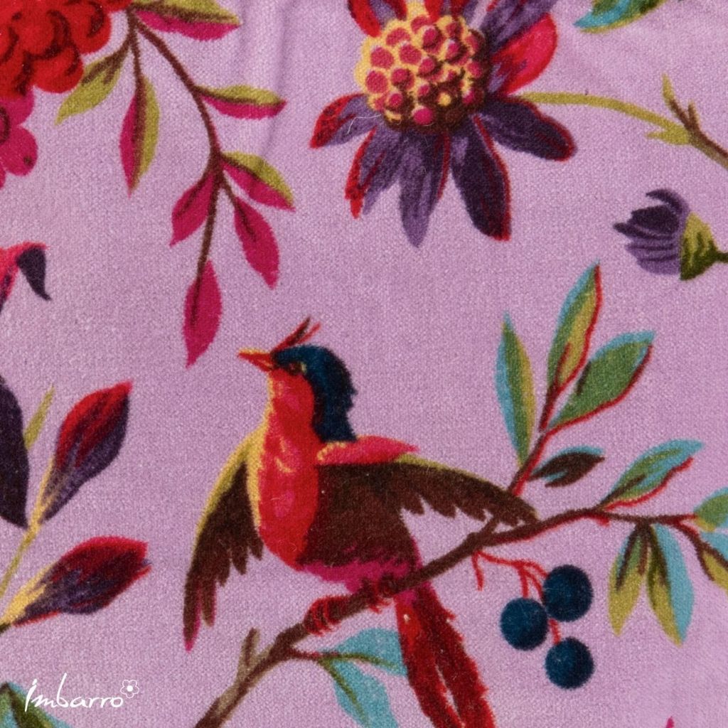 lila paradise print fluweel