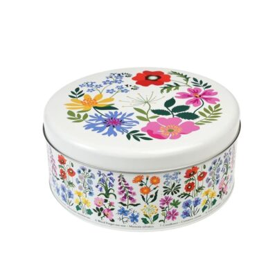 ronde koektrommel met bloemen print