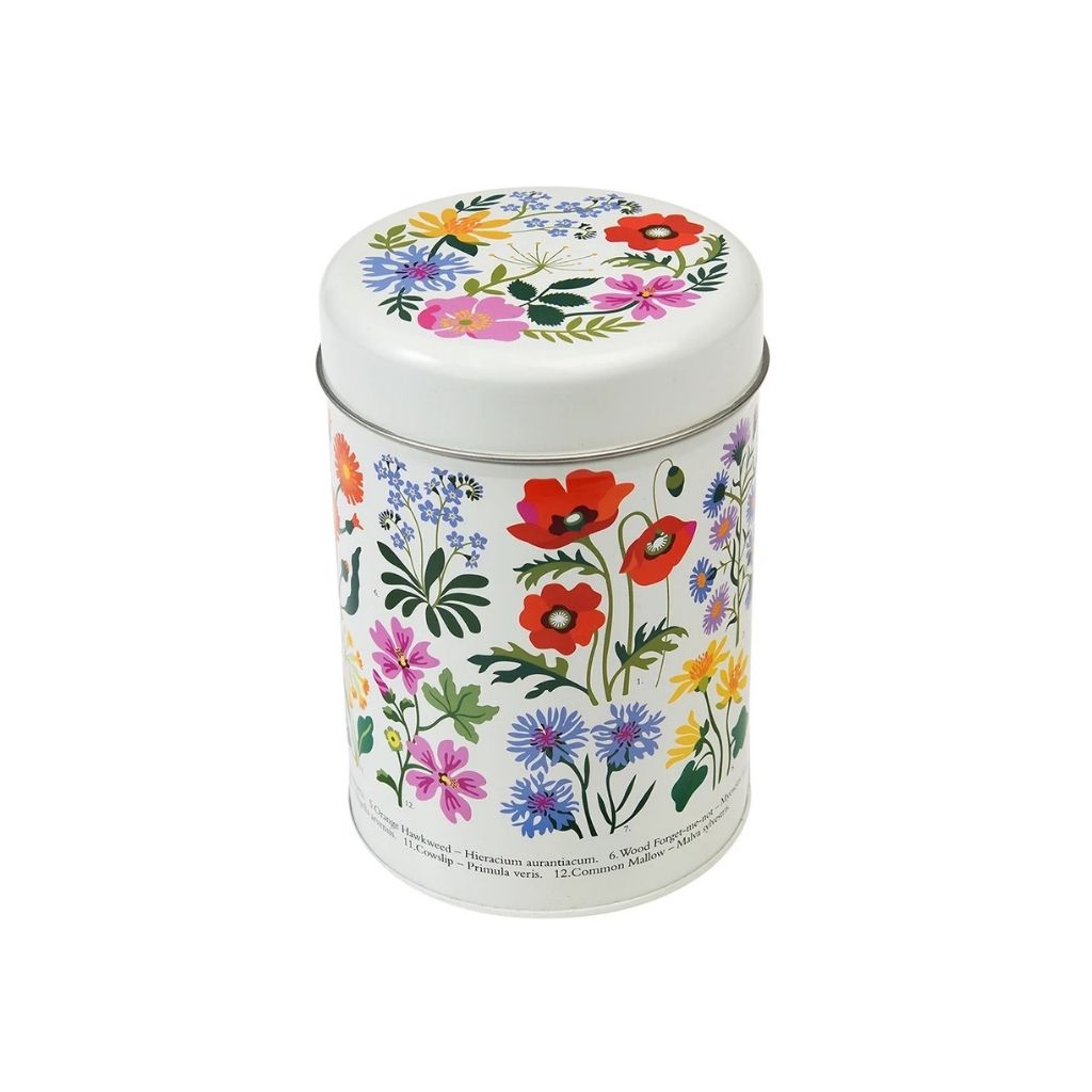 opbergblik hoog met bloemen print