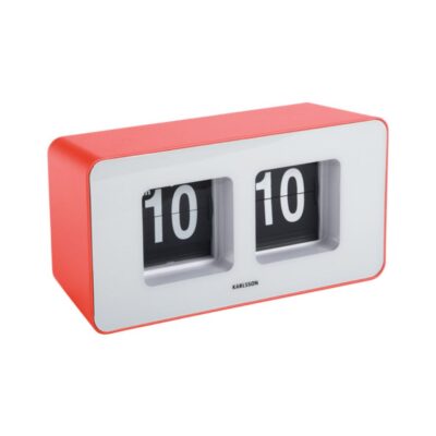 flip klok retro rood