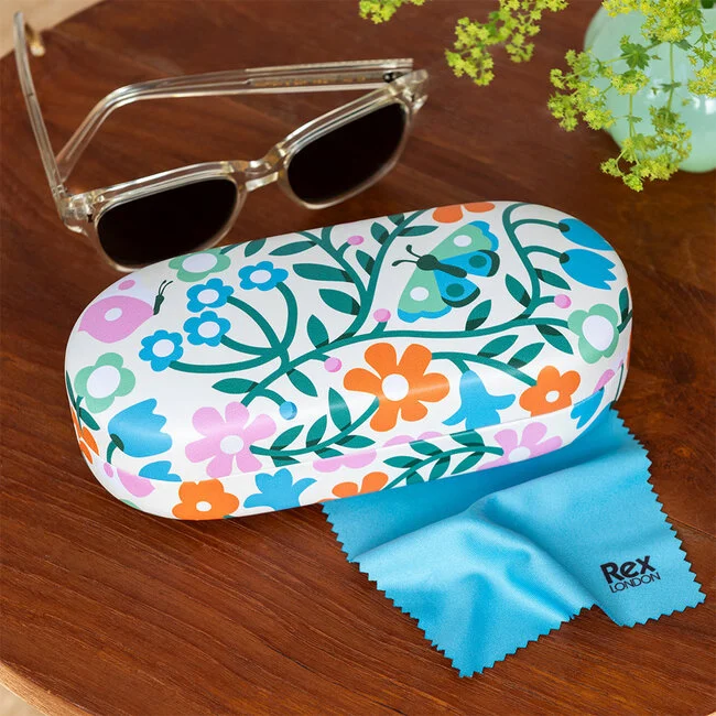 hardcase grote brillenkoker met bloemen