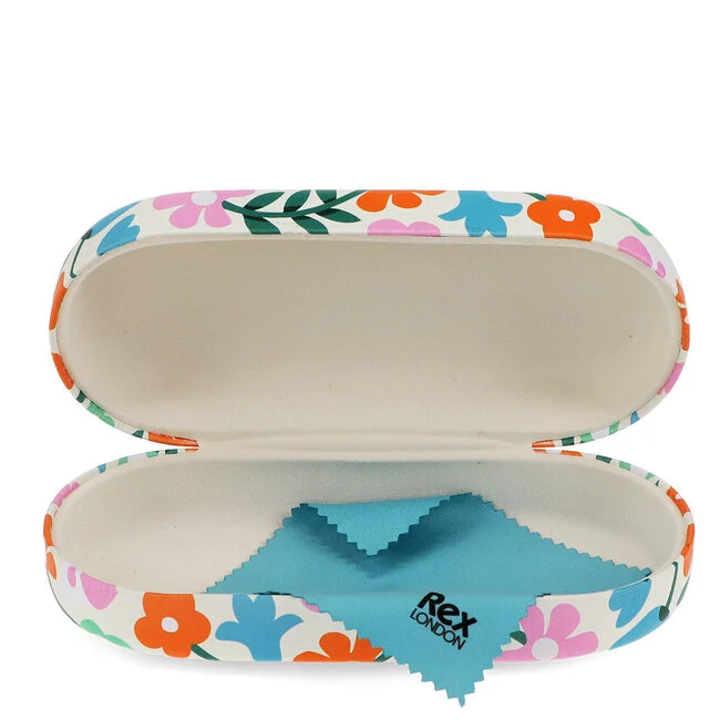 hardcase brillenkoker ruim formaat met bloemen print